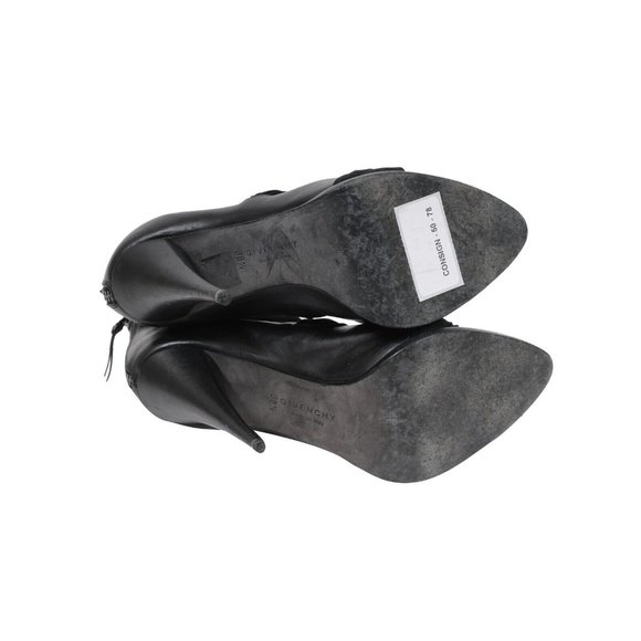 Givenchy Womens Jersey Wrap Sandals US8.5 38.5 Black Leather 120MM Back Zip Heel - Picture 10 of 10